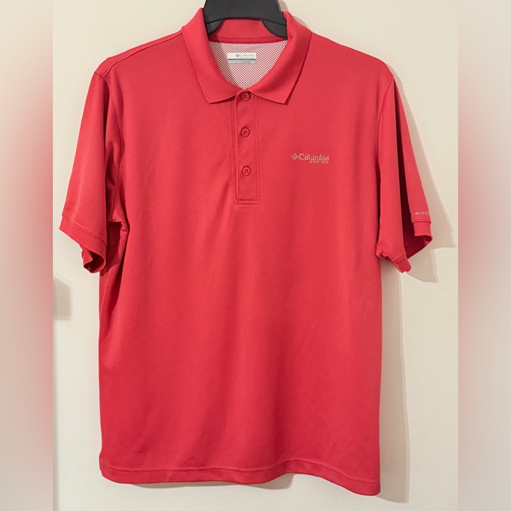 Columbia PFG Omni-Shade Polo Shirt, Men’s Size Large With UPF Sun Protection